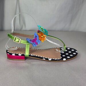 NWT Betsey Johnson Women's Halie Butterfly Thong Sandals